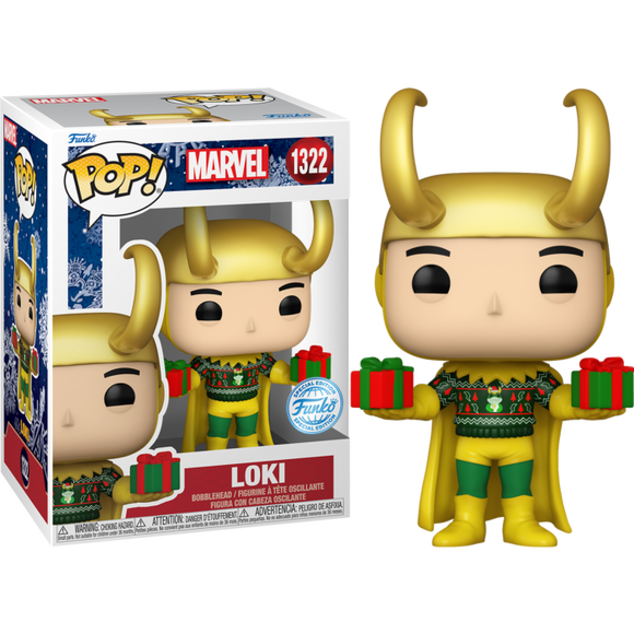 Prolectables - Marvel Comics - Loki with Sweater Holiday Metallic Pop! Vinyl
