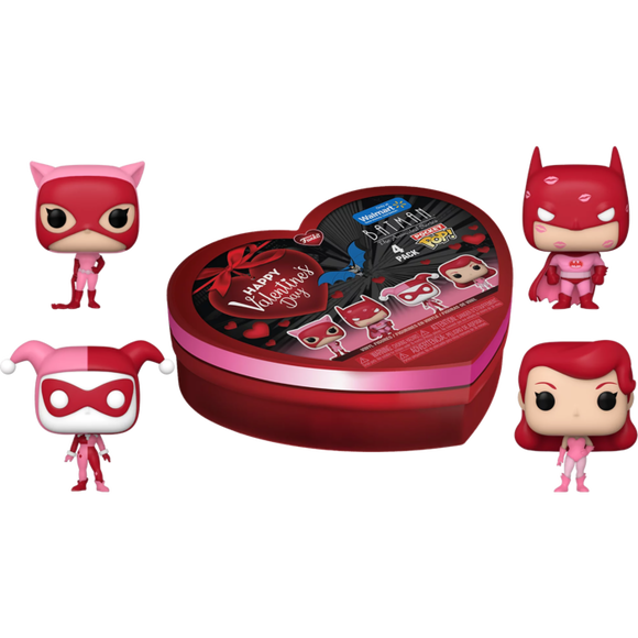 Prolectables - DC Comics: Valentines 2024 - Pink Pocket Pop! 4-Pack Heart Box