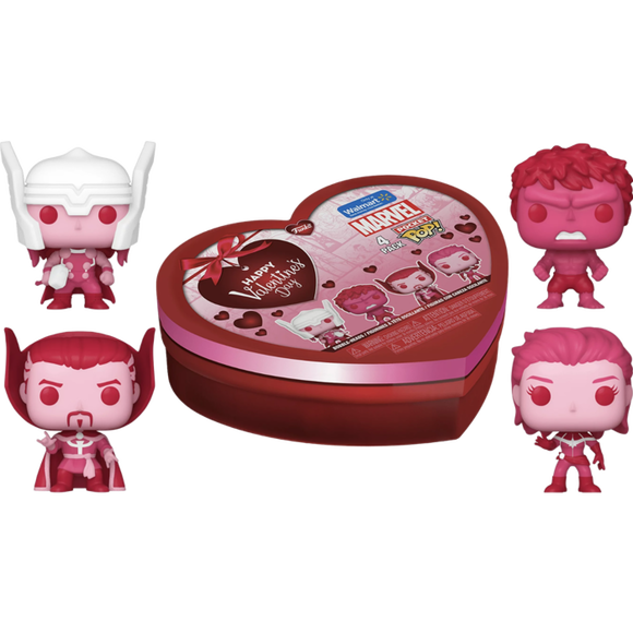 Prolectables - Marvel Comics: Valentines 2024 - Pink Pocket Pop! 4-Pack Heart Box