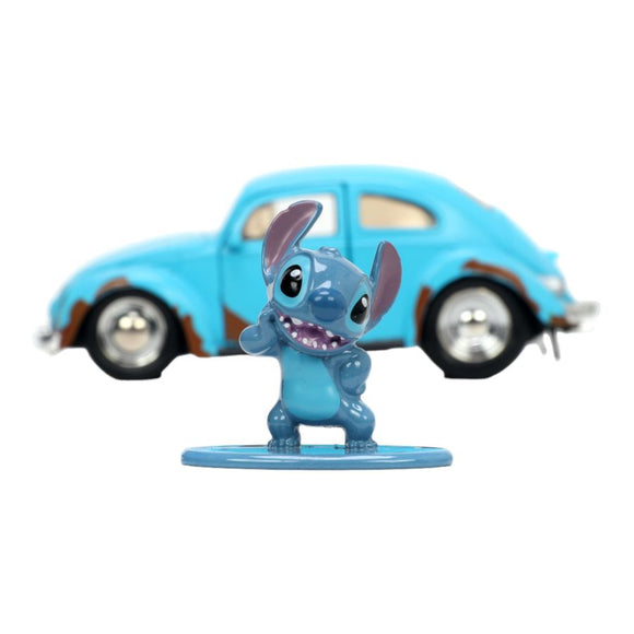 Prolectables - Lilo & Stitch - VW Beetle (Blue) 1:32 Scale with Stitch MetalFig