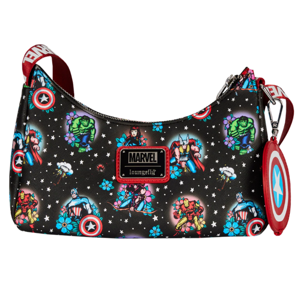 Prolectables - Marvel Comics - Avengers Floral Tattoo Shoulder Bag
